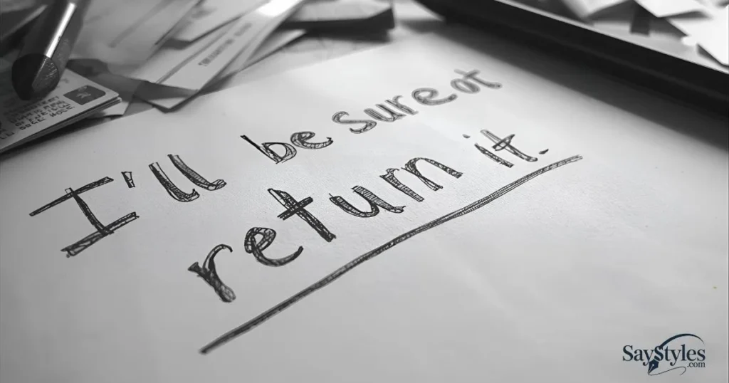 I’ll be sure to return it