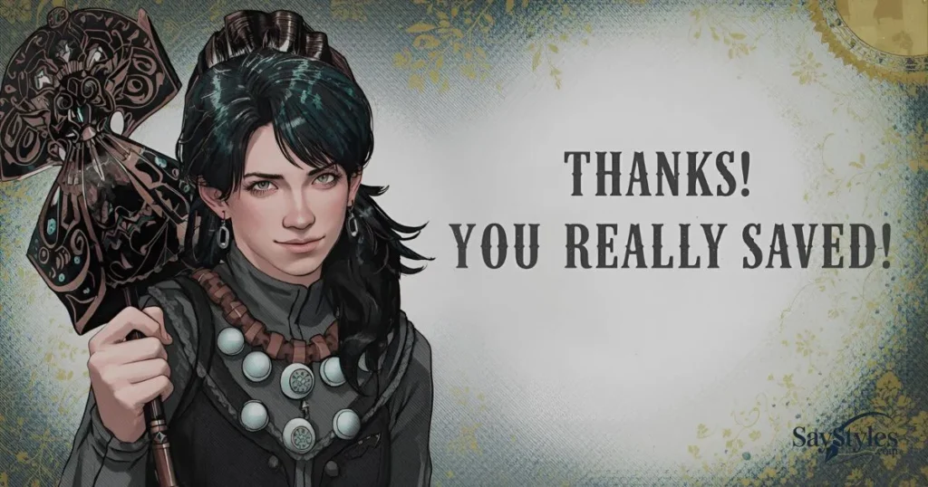 Thanks! You really saved