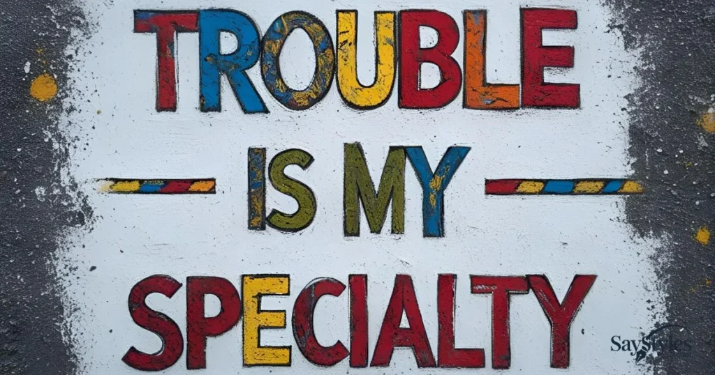 Trouble is my specialty