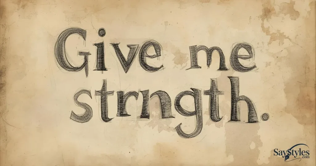 words give me strength