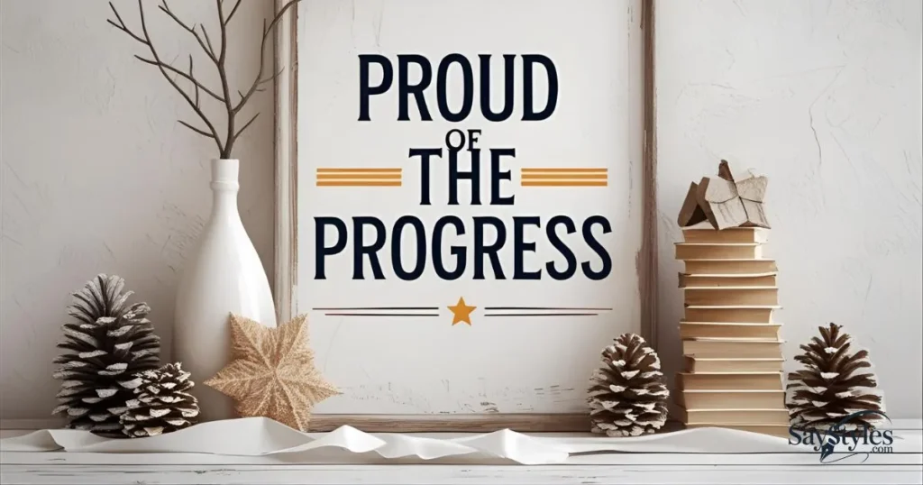 Proud of the Progress