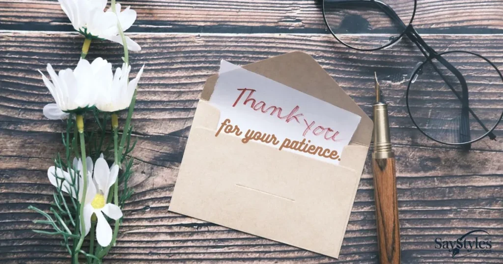 Thank you for your patience