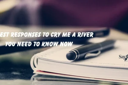 best responses to cry me a river