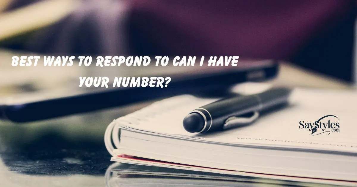 Can I Have Your Number?