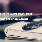 Responding to "I Want You"