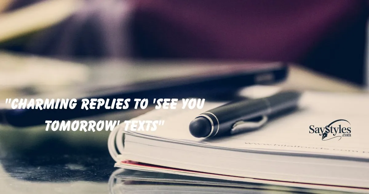 Replies to 'See You Tomorrow' Texts"