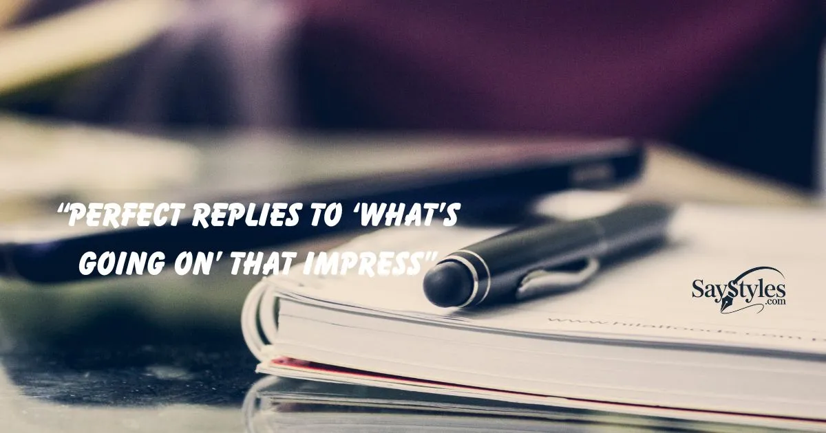 Replies to ‘What’s Going On